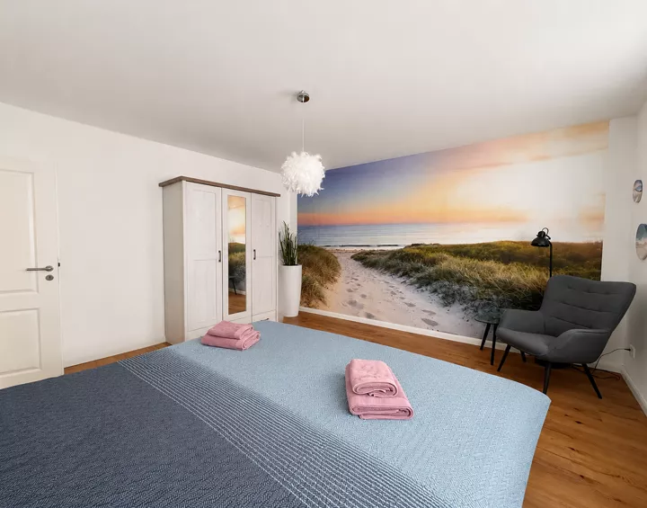 Apartment  Ostsee - Schlafbereich Doppelbett